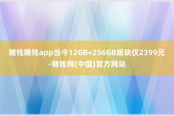 赌钱赚钱app当今12GB+256GB版块仅2399元-赌钱网(中国)官方网站